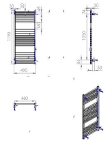Рушникосушка Carino Lorenzo 1190x490 White Matte (L1949FWM) Фото - 7