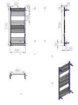 Полотенцесушитель Carino Lorenzo 1190x490 White Matte (L1949FWM) Фото - 7