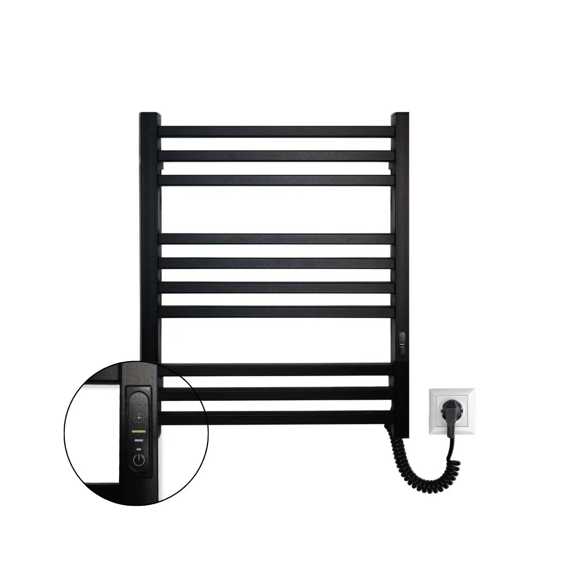 Полотенцесушитель Carino Lorenzo 590x490 Black Matte (L5949FBM) Фото - 1