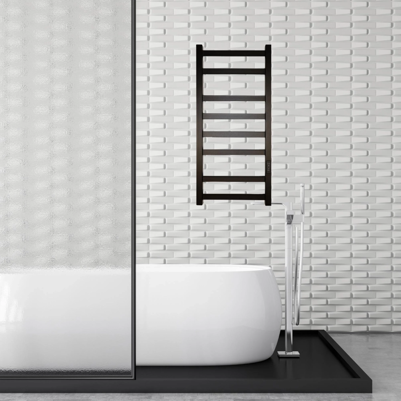 Полотенцесушитель Carino Luca 790x370 Black Matte (LU7937FBM) Фото - 4