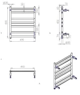 Полотенцесушитель Carino Mia 590x490 White (M5949FWG) Фото - 1