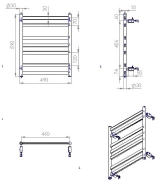 Рушникосушка Carino Mia 590x490 White Matte (M5949LWM) Фото - 8