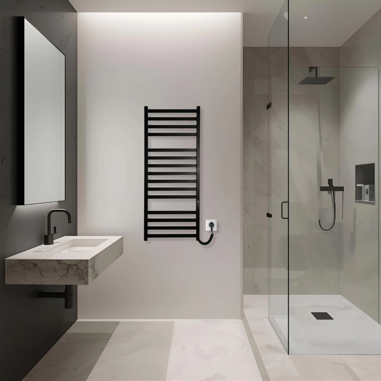 Рушникосушка Carino Ricardo 1190x490 Black Matte (R1949FBM) Фото - 4