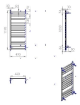 Полотенцесушитель Carino Ricardo 1190x490 White Matte (R1949LWM) Фото - 3