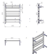 Полотенцесушитель Carino Ricardo 590x490 White Matte (R5949LWM) Фото - 5