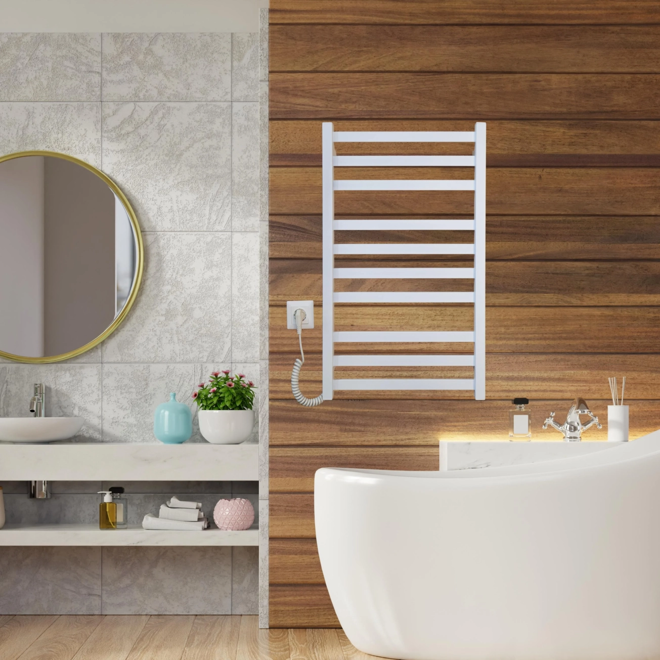 Полотенцесушитель Carino Ricardo 790x490 White Matte (R7949LWM) Фото - 1