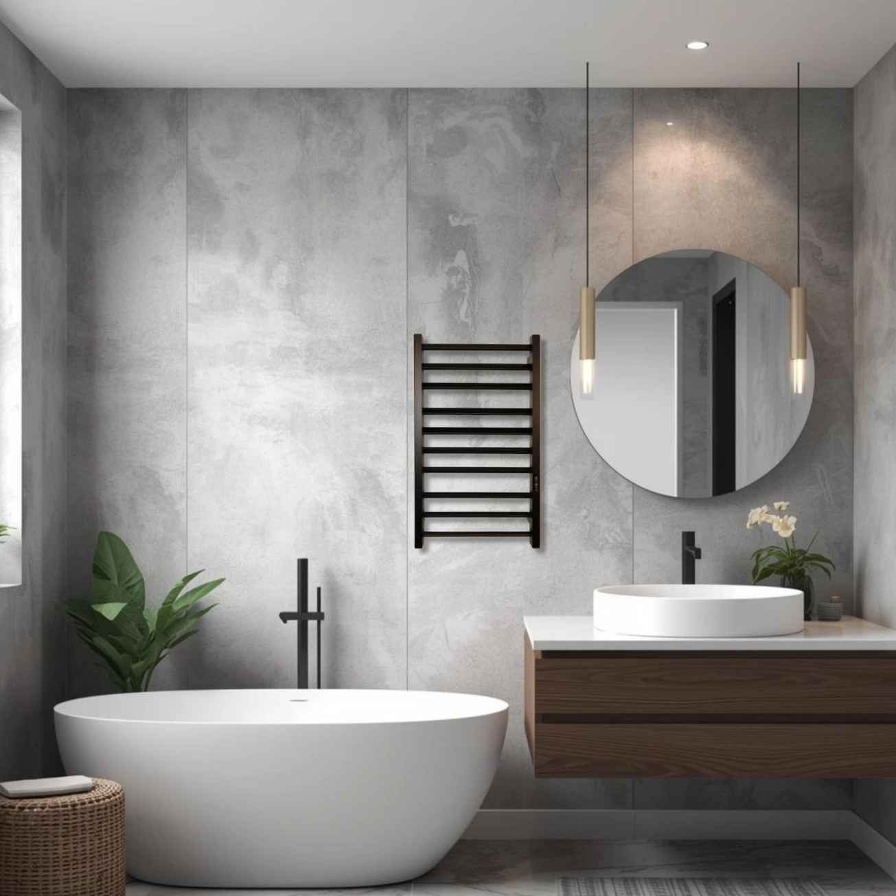 Рушникосушка Carino Rosa 790x490 Black Matte (RO7949FВM) Фото - 7