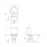 Унитаз-компакт Cersanit CERSANIA II 751 SIMPLEON 011 3/6 L с крышкой дюропл лифт Фото - 3