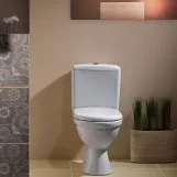 Унитаз-компакт Cersanit 901 MERIDA 031 3/6 с крышкой полипропилен с металлическим креплением Фото - 2