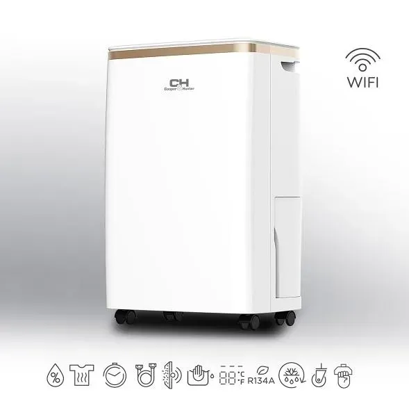 Осушувач повітря Cooper&Hunter CH-D005WD8-12LDWF, 10л.на добу, 28м.кв, 110м3/год, 145Вт, дисплей ,ел. кер-ня, WI-FI, таймер, іонізатор, авто вимк., білий