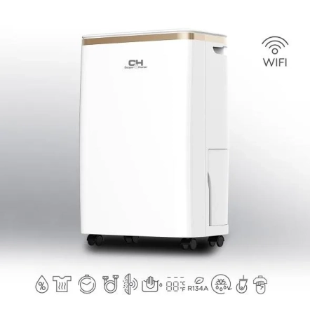 Осушувач повітря Cooper&Hunter CH-D005WD8-12LDWF, 10л.на добу, 28м.кв, 110м3/год, 145Вт, дисплей ,ел. кер-ня, WI-FI, таймер, іонізатор, авто вимк., білий