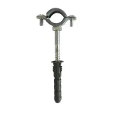 Хомут в зборi CR    1/2″ (20-23мм) з гвинтом-шурупом 8*80 та дюбелем в уп., сірий