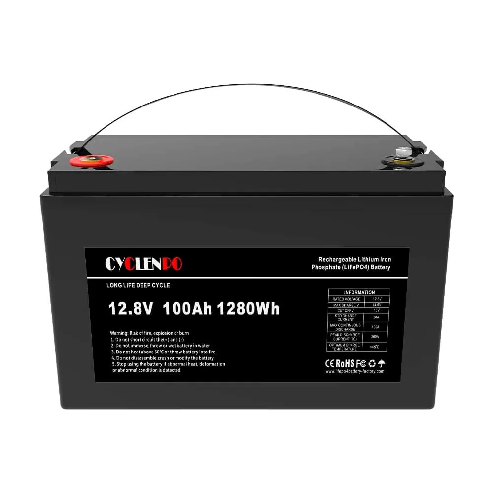 Акумуляторна батарея літій-залізо-фосфатна Cyclen 12.8В 100Аг 12.8V 100AH LiFePo4 (44-00075) Фото - 1