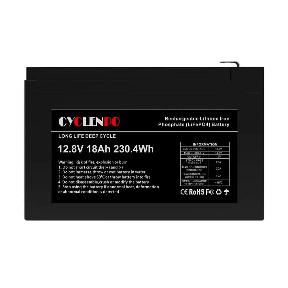 Акумуляторна батарея літій-залізо-фосфатна Cyclen 12.8В 18Аг 12.8V 18AH LiFePo4 (44-00077) Фото - 1