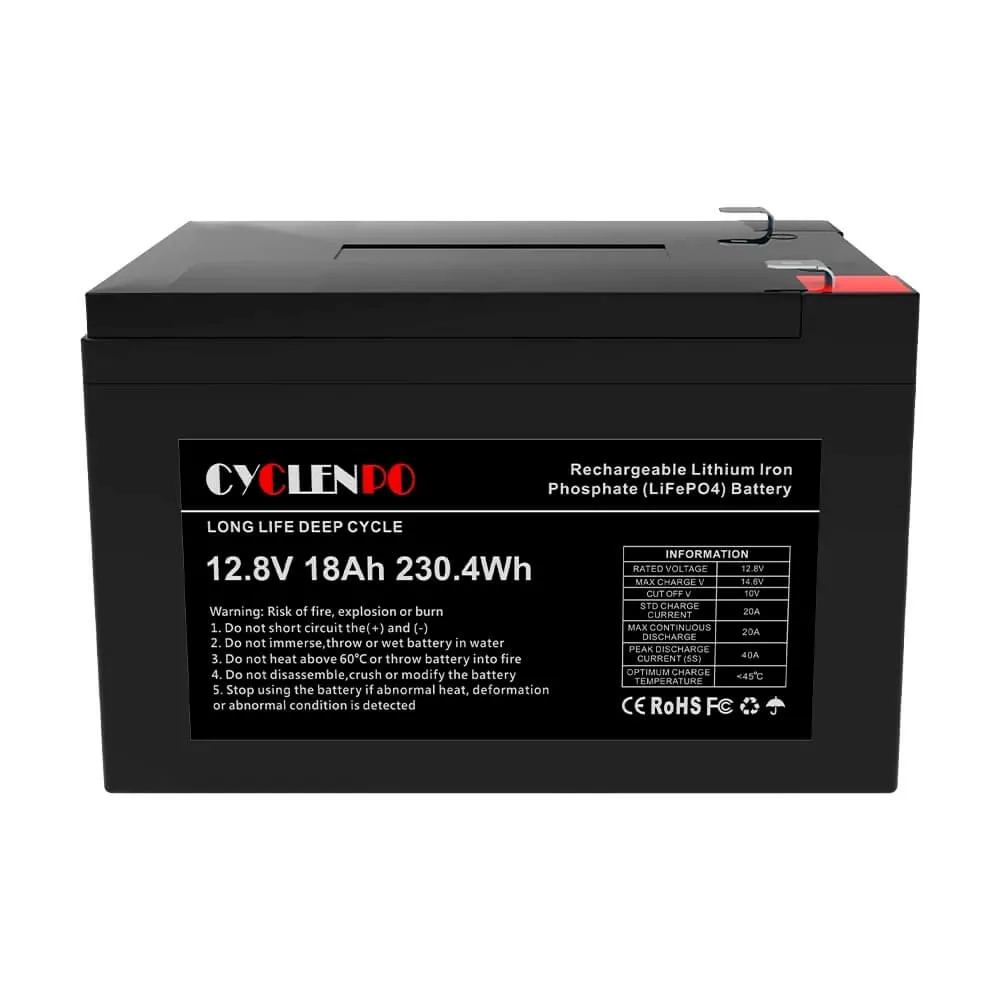 Акумуляторна батарея літій-залізо-фосфатна Cyclen 12.8В 18Аг 12.8V 18AH LiFePo4 (44-00077) Фото - 2
