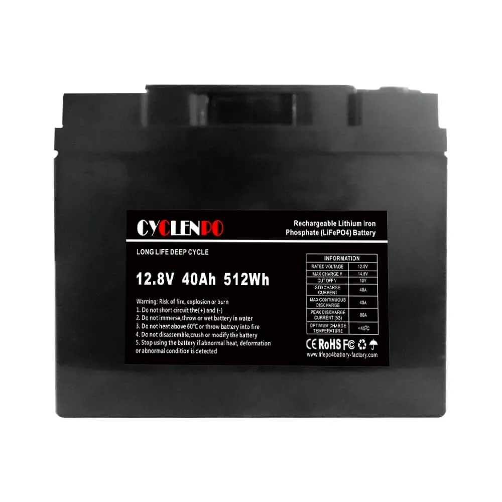 Аккумуляторная батарея литий-железо-фосфатная Cyclen 12.8В 40Ач 12.8V 40AH LiFePo4 (44-00078) Фото - 1
