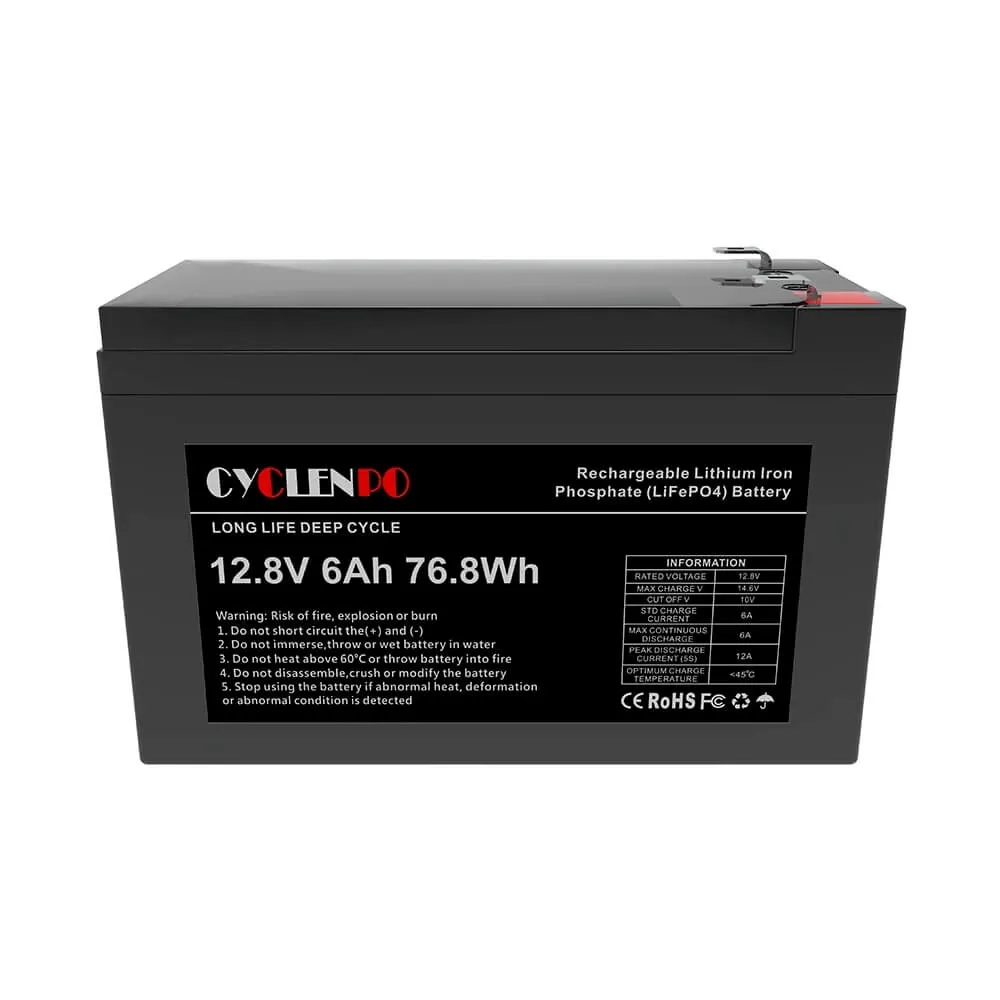 Акумуляторна батарея літій-залізо-фосфатна Cyclen 12.8В 6Аг 12.8V 6AH LiFePo4 (44-00079) Фото - 2