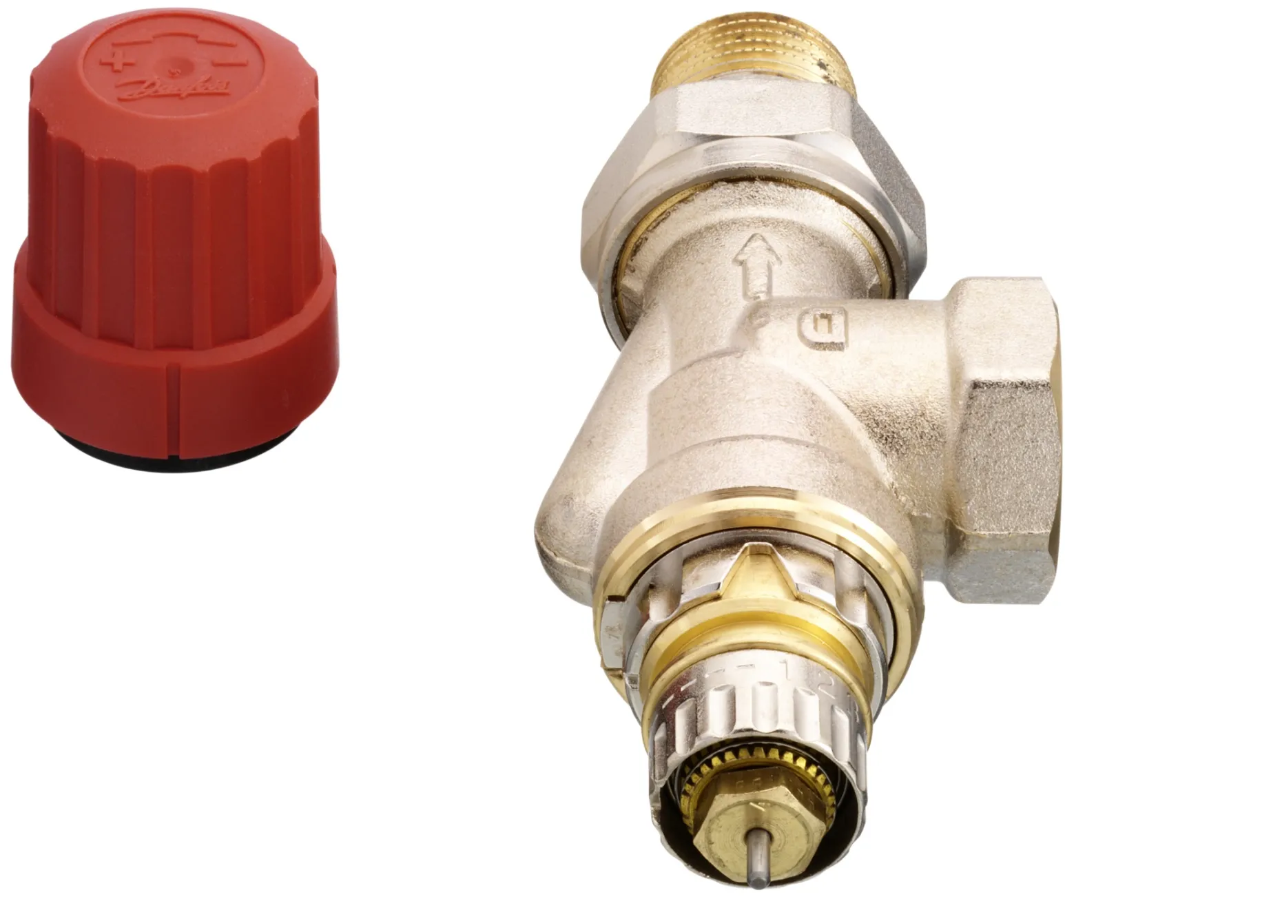 Клапан термостатичний Danfoss RA-N, DN15, вх. 1/2" - вих. 1/2", осьовий (013G0153) Фото - 1