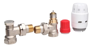 Комплект термостатичний Danfoss RAS-C2 + RA-N + RLV-S, 1/2", кутовий Фото - 1