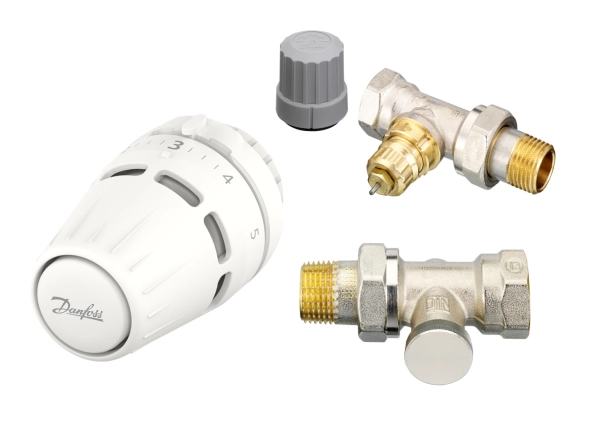 Комплект термостатический Danfoss Regus RA+RA-FN+RLV-S боковое подкл, 1/2" прямой