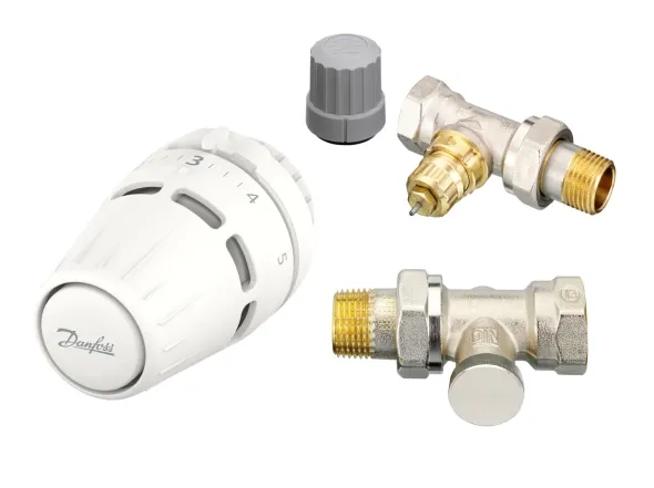 Комплект термостатичний Danfoss Regus RA + RA-FN + RLV-S бокове підкл, 1/2" прямий