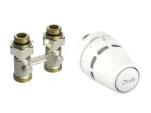 Комплект термостатичний Danfoss Regus M30x1.5 + RLV-KB, H-подібний, нижнє підкл, 1/2" прямий Фото - 1