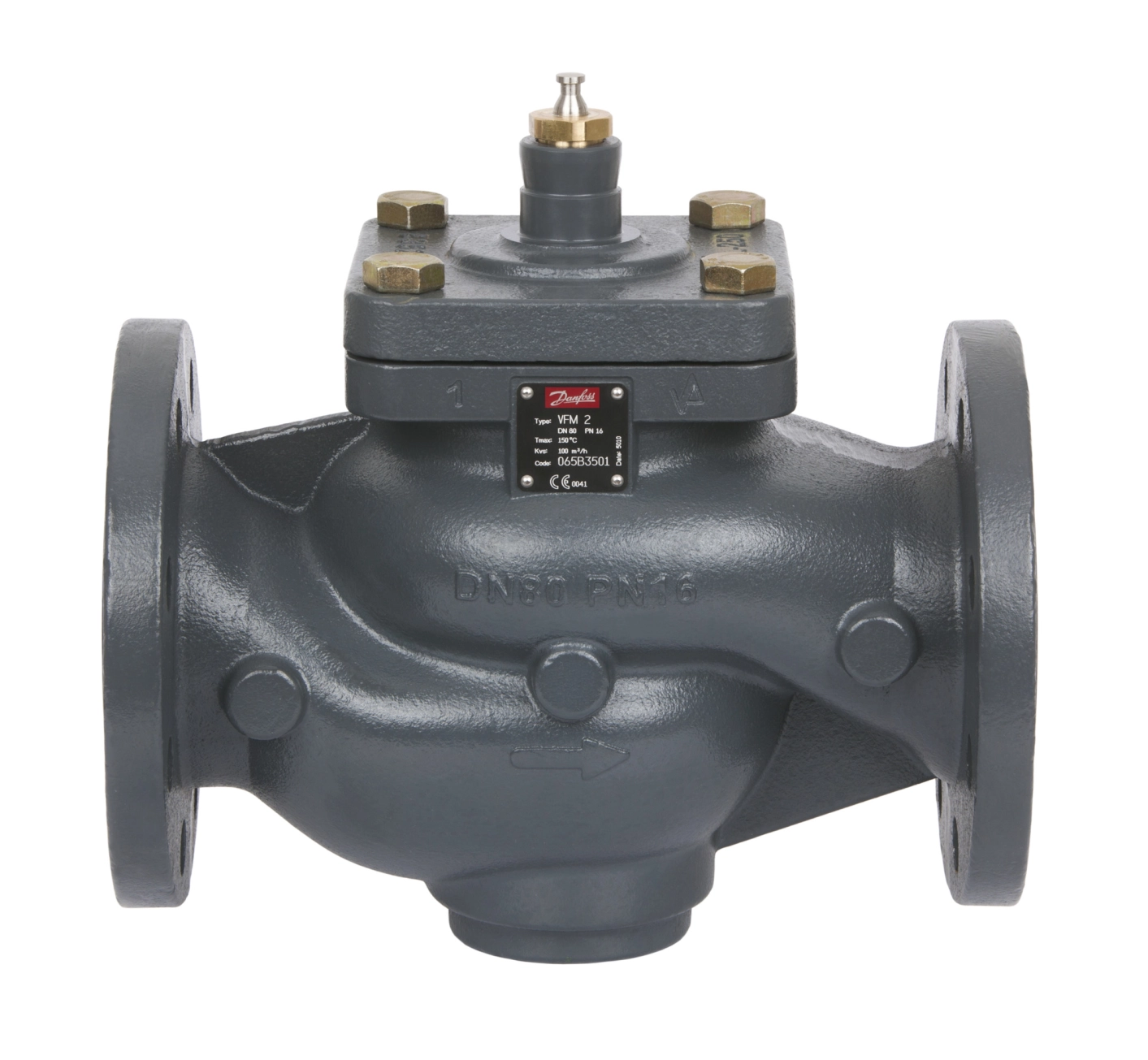 Клапан двухходовой Danfoss VMF2 Ду 65 kvs, 63 м³/ч (065B3500) Фото - 1