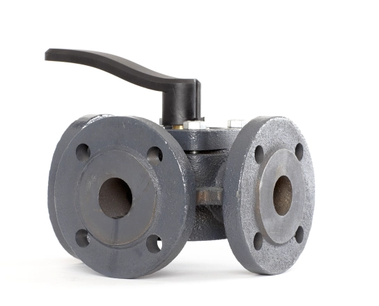 Поворотний триходовий клапан Danfoss HFE3PN6, DN65 kvs90, фланцевий (065Z0433)