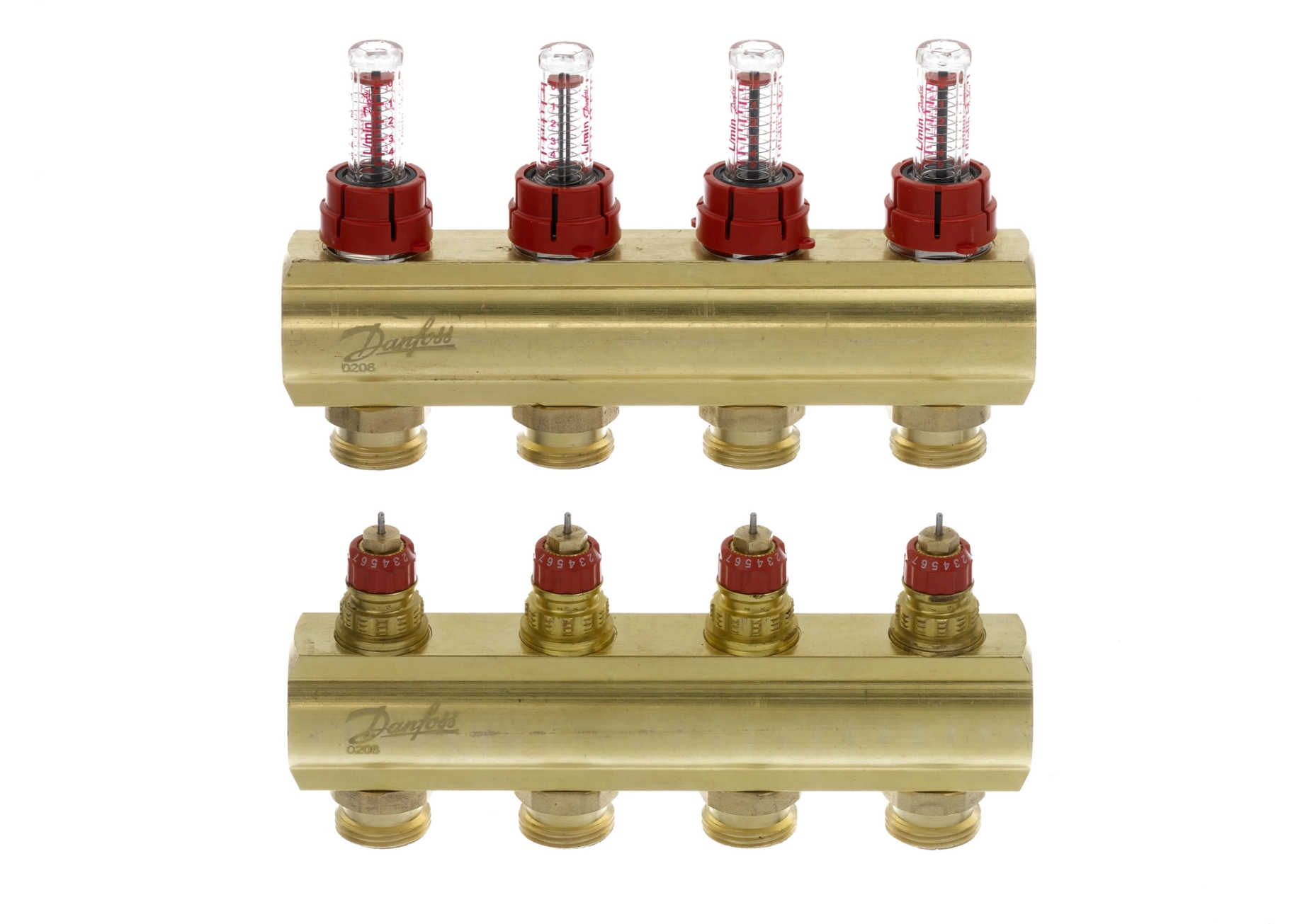 Коллекторр Danfoss 4+4 с расходомерами FHF (088U0524) Фото - 1