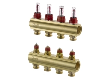 Коллекторр Danfoss 4+4 с расходомерами FHF (088U0524)