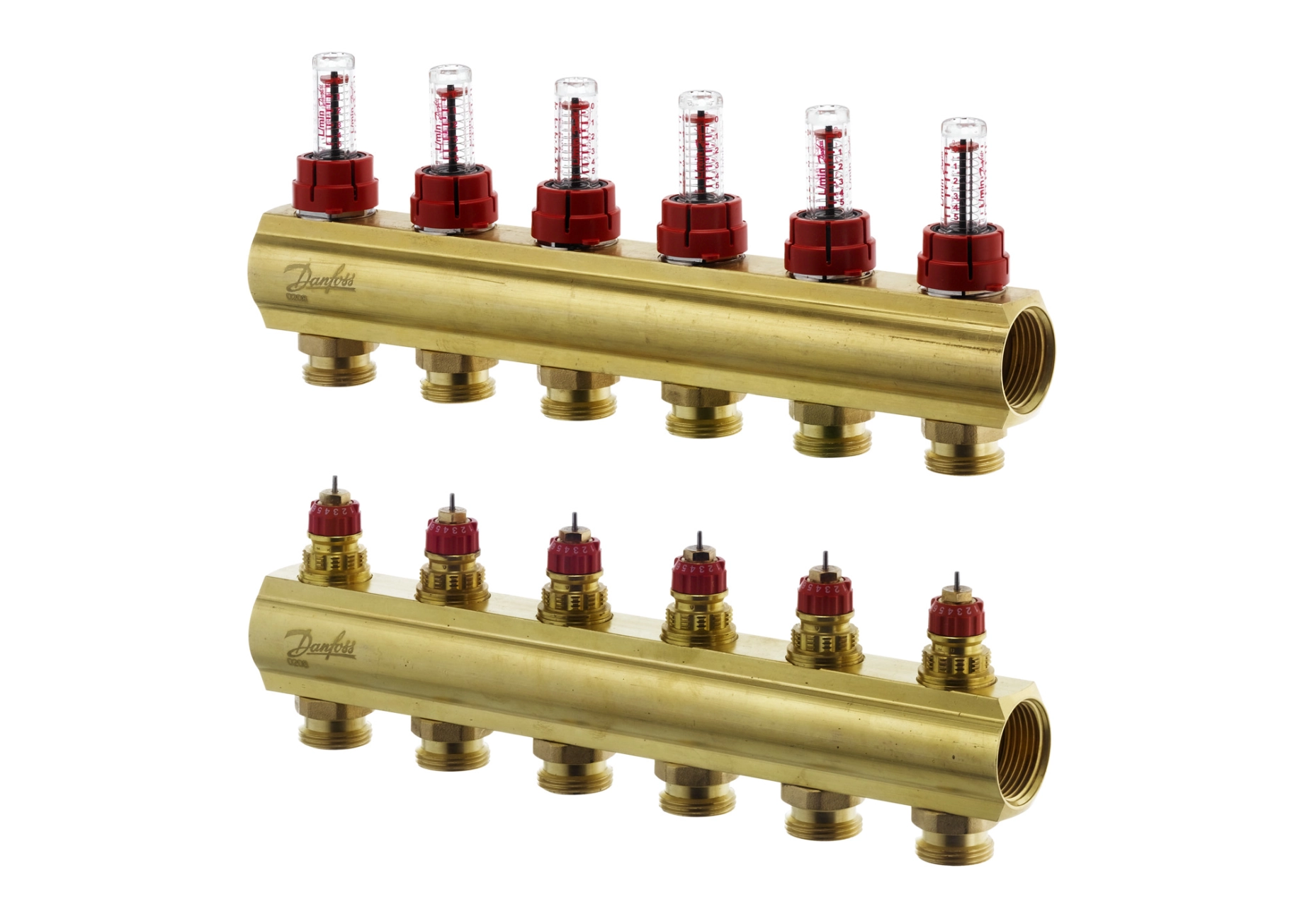 Коллекторр Danfoss 6+6 с расходомерами FHF (088U0526)