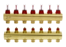 Коллекторр Danfoss 7+7 с расходомерами FHF (088U0527) Фото - 1