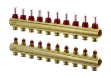 Колекторр Danfoss 10+10 з витратомірами FHF (088U0530) 