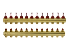 Колекторр Danfoss 12+12 з витратомірами FHF (088U0532)  Фото - 1