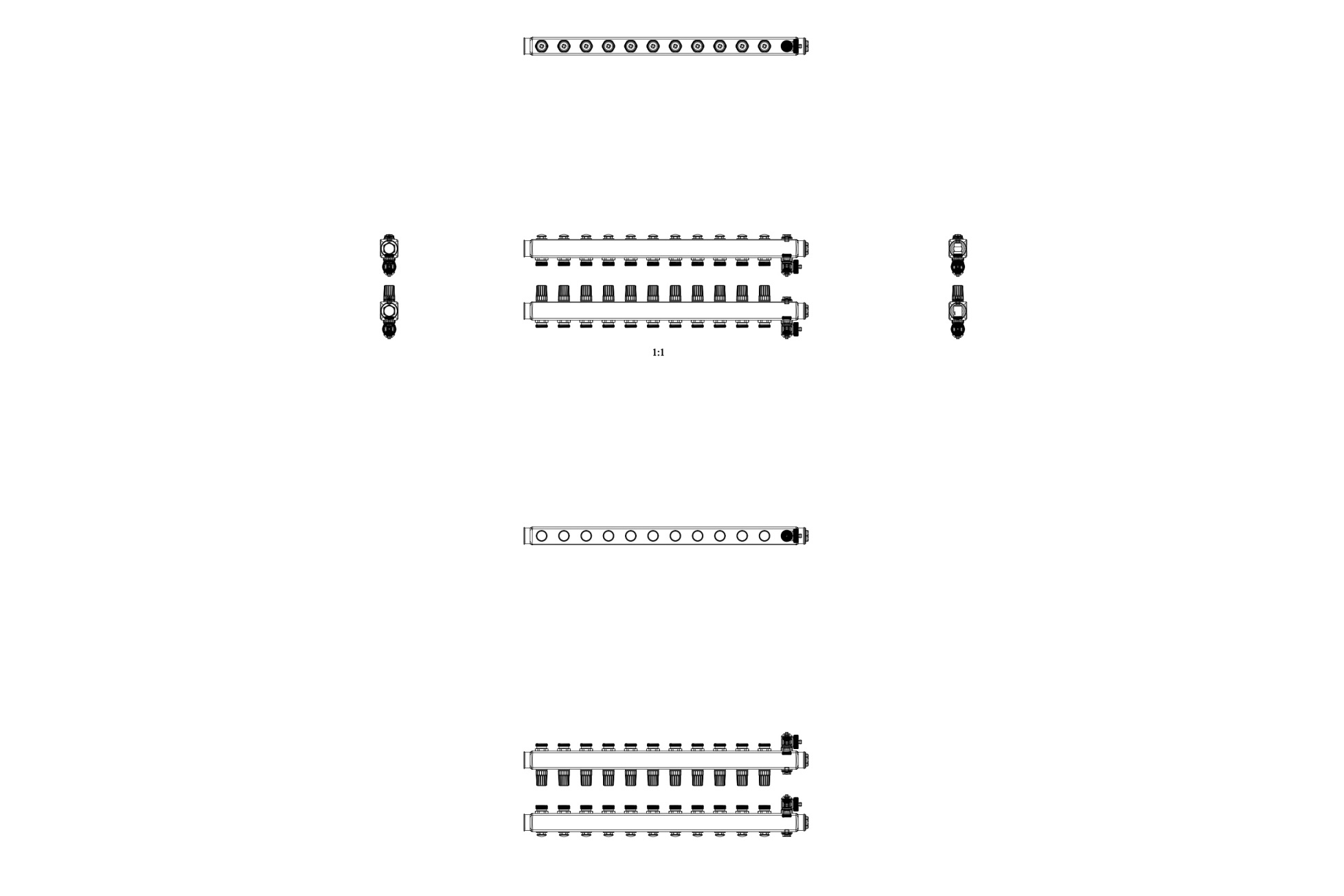 Комплект коллекторов Danfoss 11+11 SSM-11 (088U0811) Фото - 1