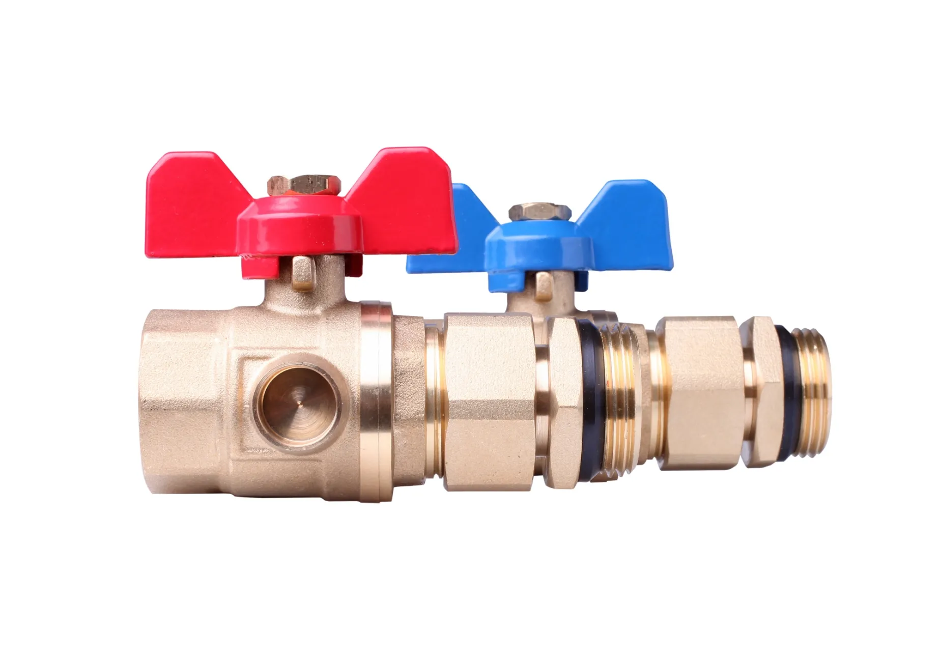 Комплект кранов для присоединения коллекторов Danfoss 1" FHF-BV (088U0822) Фото - 1