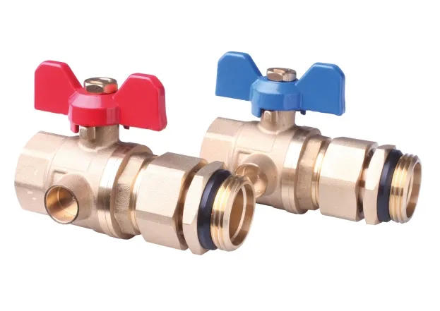 Комплект кранів для приєднання колекторів Danfoss Ду25 FHF-BV (088U0822)