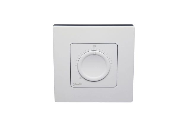 Комнатный терморегулятор Danfoss Icon RT, 230В, для для гидравлических систем напольного отопления, монтаж на поверхность 80х80 (088U1005)