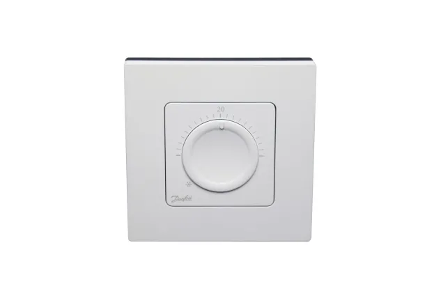 Комнатный терморегулятор Danfoss Icon RT, 230В, для для гидравлических систем напольного отопления, монтаж на поверхность 80х80 (088U1005)
