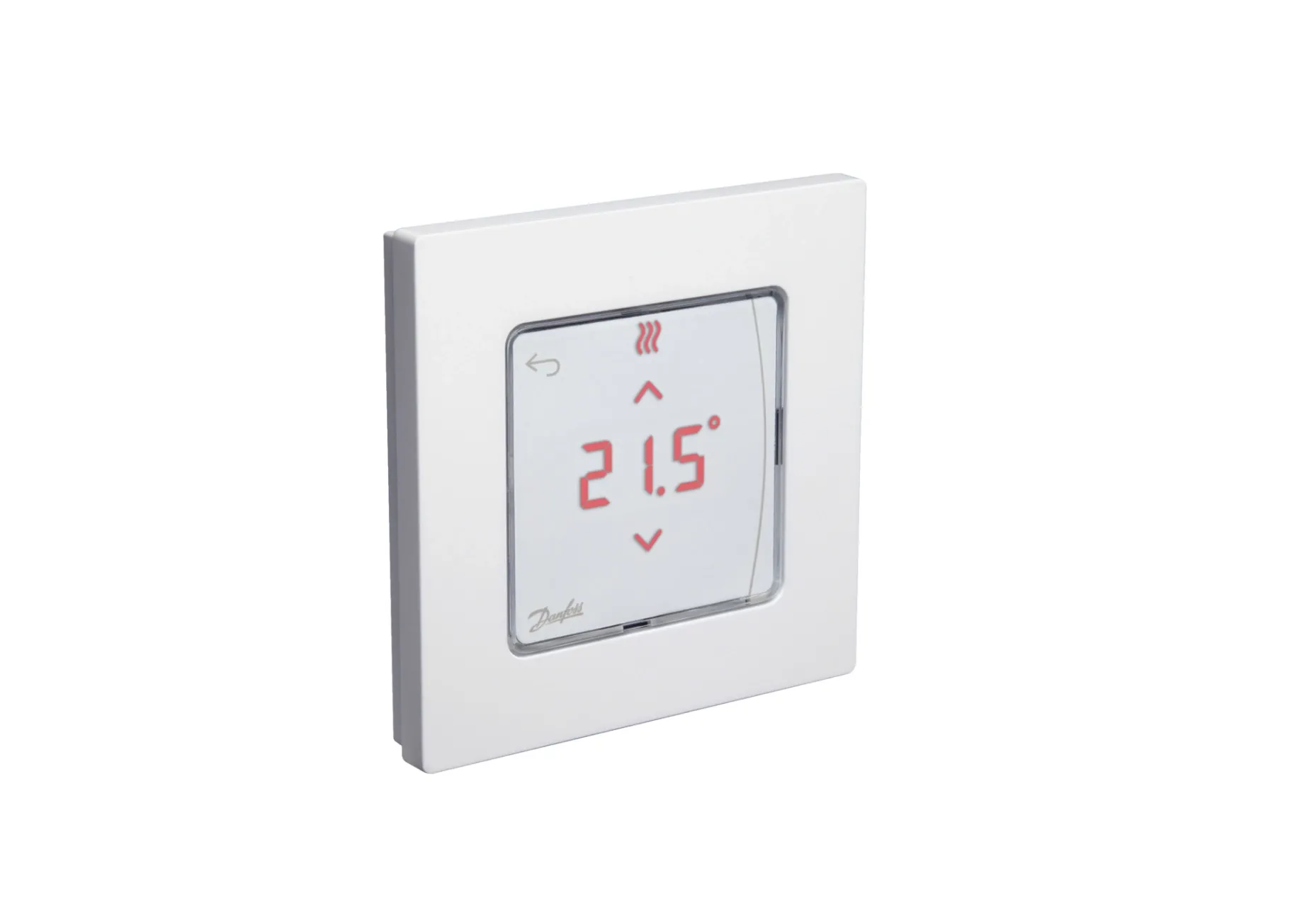 Kімнатний терморегулятор Danfoss Icon RT з дисплеєм, 230В,для гідравлічних систем підлогового опалення, вбудований в монтажну коробку 80х80 (088U1010) Фото - 1