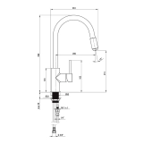 Смеситель для кухни Deante Aster BCA_N64M черный Фото - 1