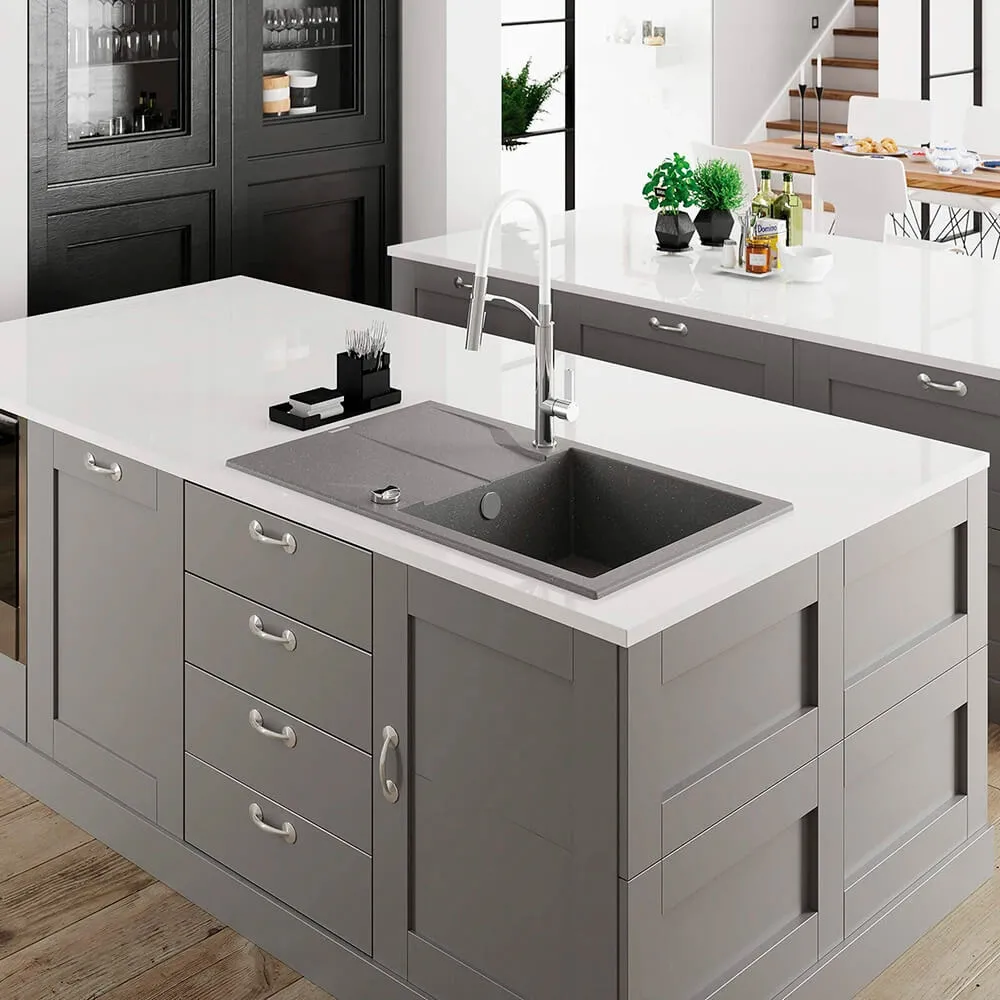 Смеситель для кухни Deante Gerbera BGB_W720 хром-белый  Фото - 3