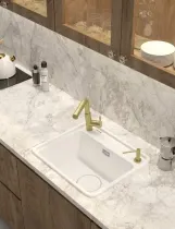 Змішувач для кухні Deante Silia BQS_R73M брашоване золото Фото - 1