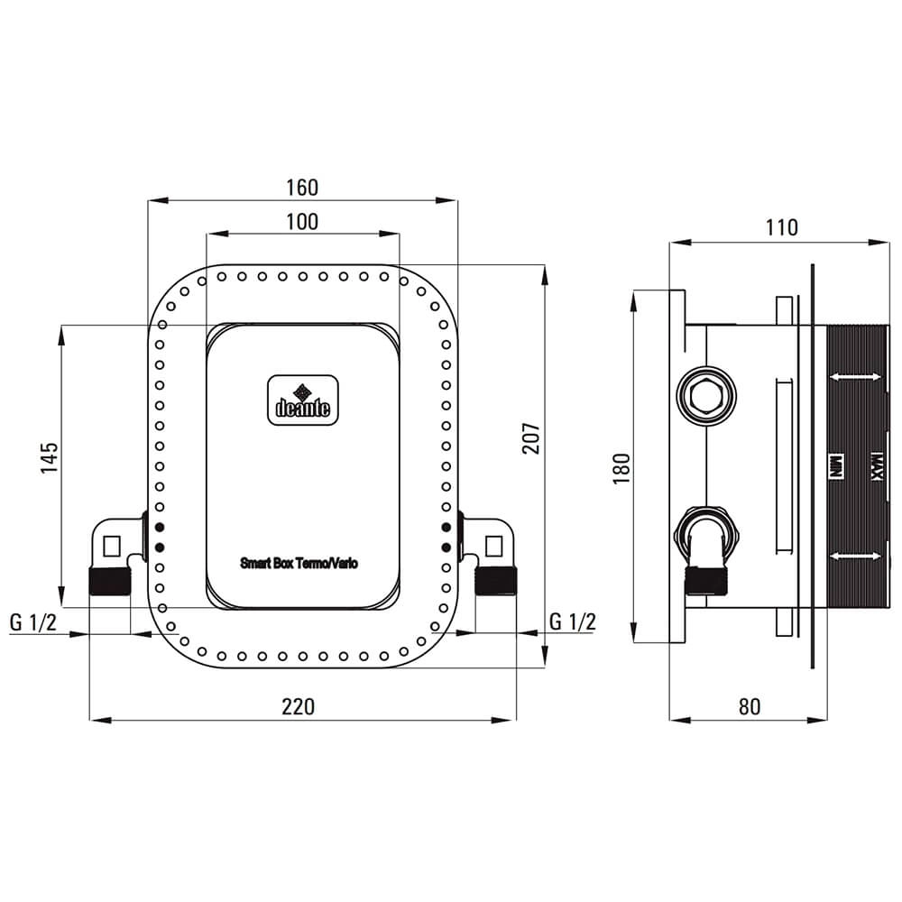 Душовий набір Deante Box з термостатичним змішувачем BXYZ0ECT хром Фото - 2
