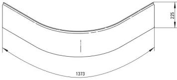 Крышка душевого поддона Deante Plus II KTU_032O, полукруглая, 80 см, белый Фото - 1