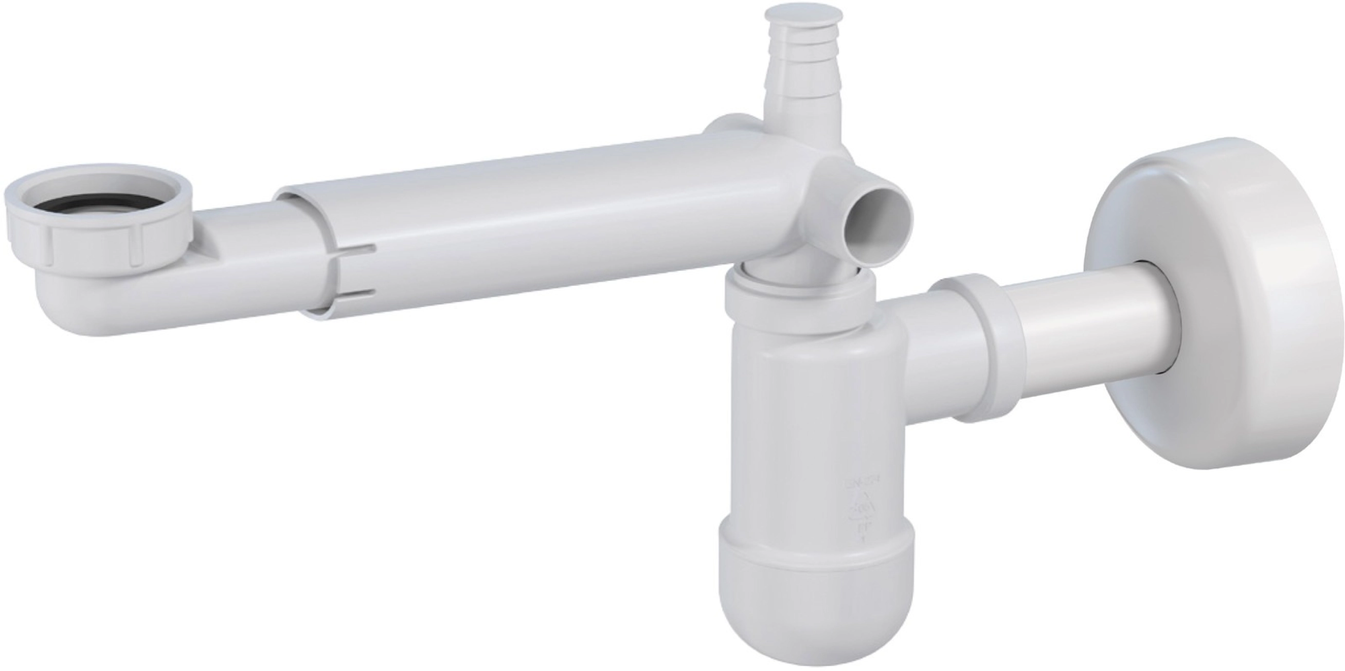 Сифон Deante Space-Saver Lux телескопический, NHC_633K белый