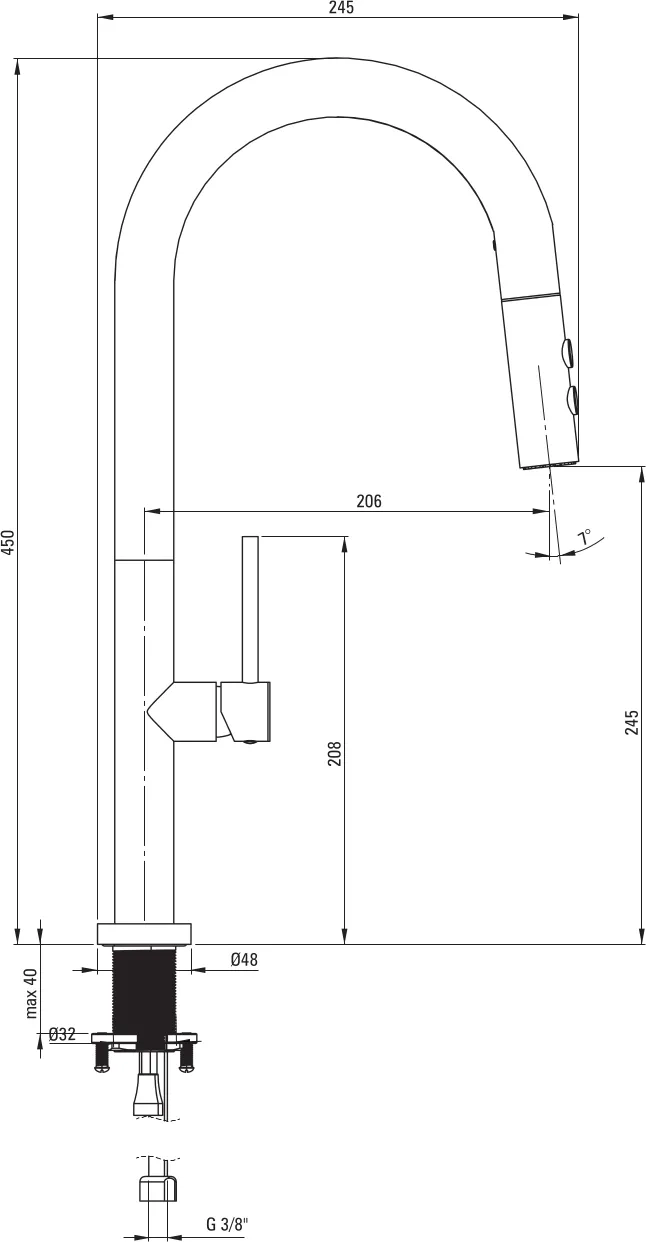 Набор для кухни Deante Olfato мойка ZPO_R10A + смеситель BQO_R72M брашированное золото Фото - 5