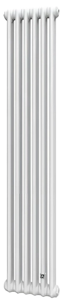 Трубчастий радіатор DeLonghi Multicolumn 2 колони, 6 секцій, H=1500, конф.0 (бокове 1/2") RAL9016  