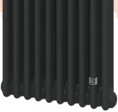 Трубчастий радіатор DeLonghi Multicolumn 3 колони, 14 секцій, H=1800, конф.D (нижнє 1/2") RAL9005 MATT   Фото - 1