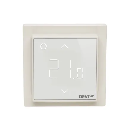 Терморегулятор електронний DEVIregTM Smart Pure White Вт, Wi-Fi, інтелектуальний таймер, білий (140F1141)